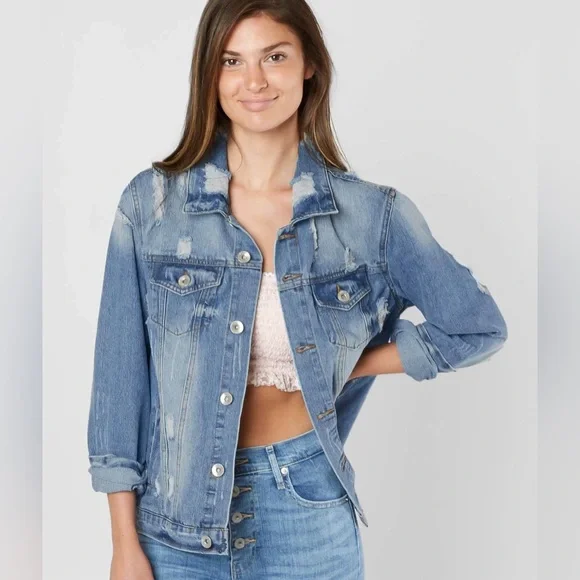 Distressed Denim Jacket - Picture 2 of 7